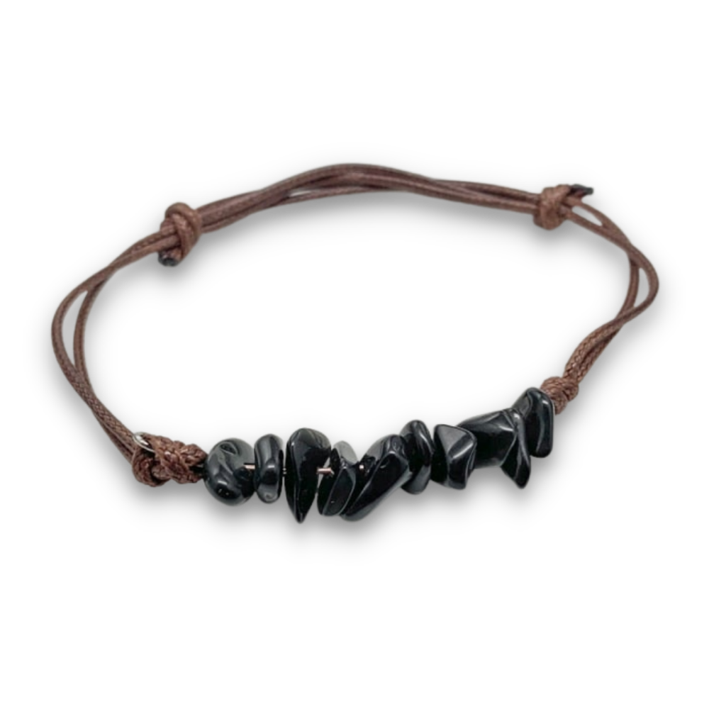 Bracelet Baroque en Agate noire "Persévérance & Protection"