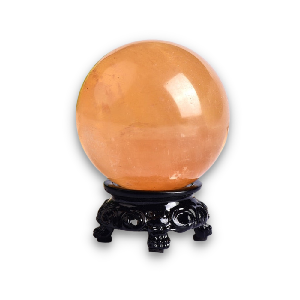 Boule Reiki en Calcite orange "Apaisement & Guérison"