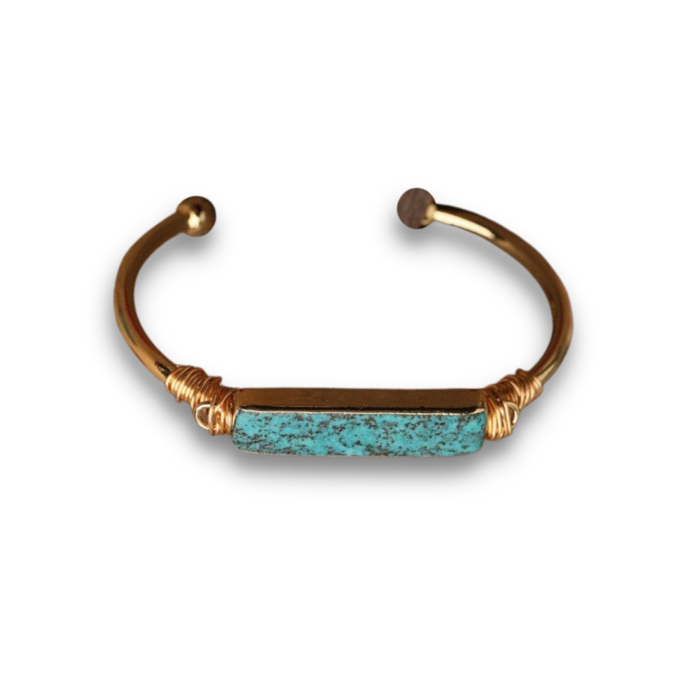 Bracelet en Turquoise bleue "Sérénité & Bien être"
