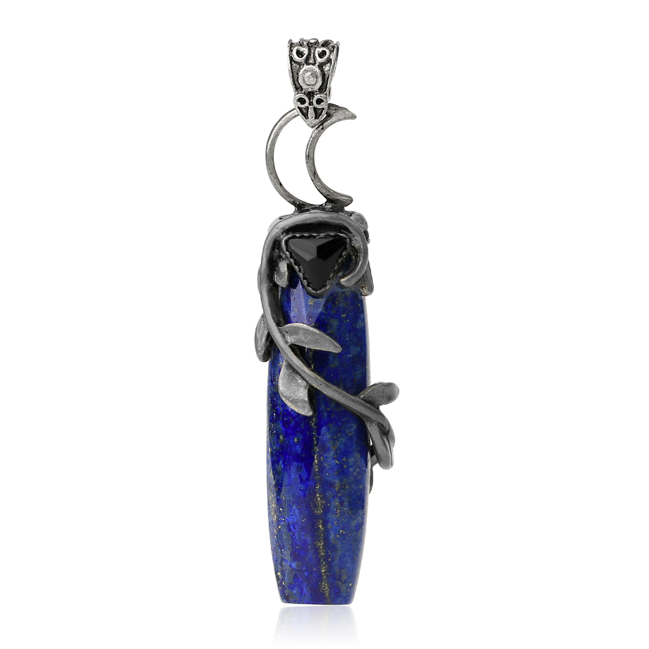 Pendentif en Lapis-Lazuli "Santé & Harmonie" - Lune