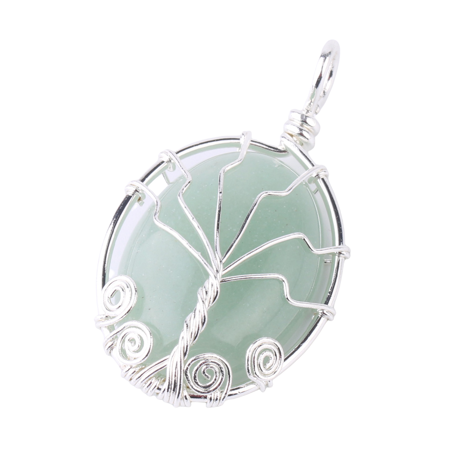 Pendentif Reiki en Aventurine verte "Développement & Épanouissement"