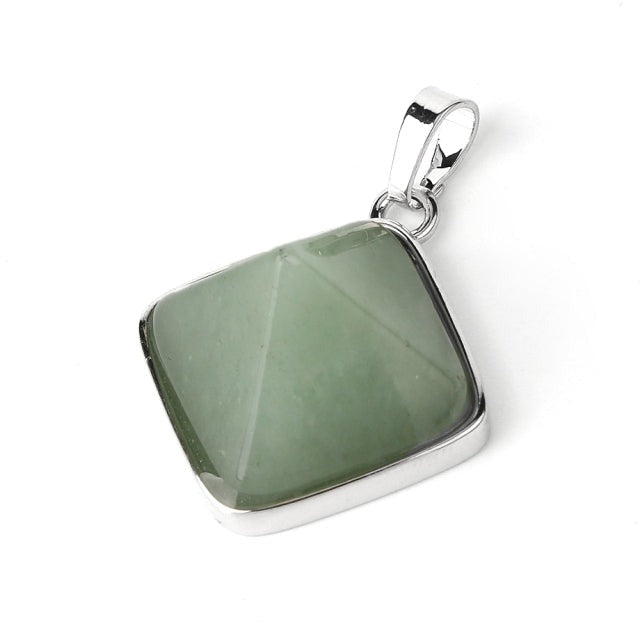 Pendentif Guérison en Aventurine verte "Développement & Épanouissement" - Pyramide