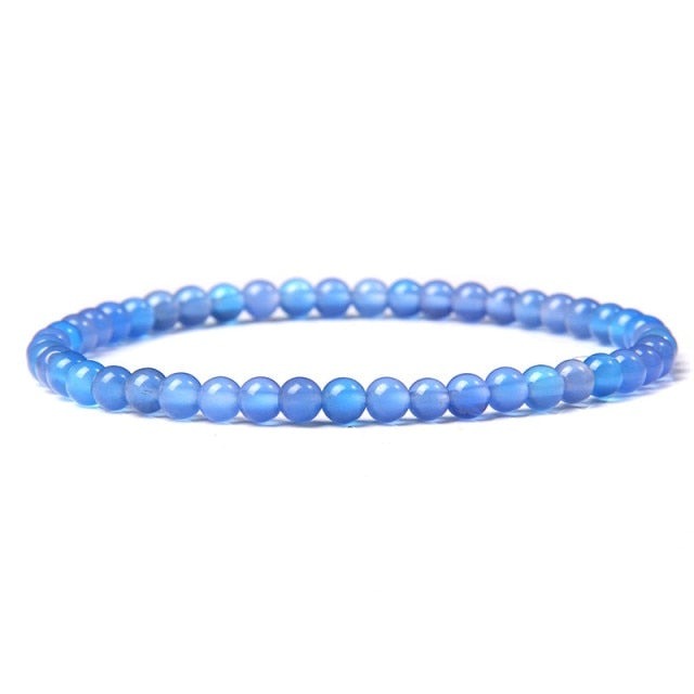 Bracelet Reiki en Agate bleue "Harmonie & Apaisement"